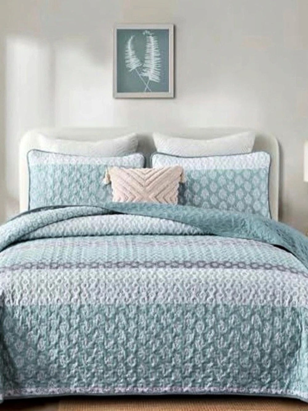 Blue & White Geometric Quilt